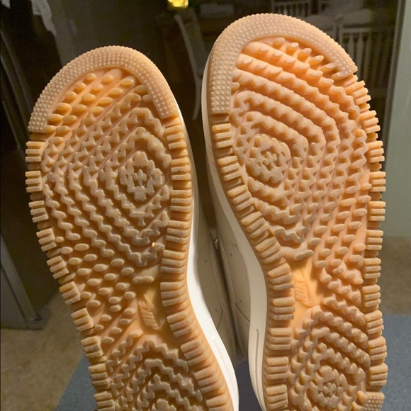 Pecan Air Force Ones Mens 9/Womens 10.5 - Picture 5 of 7